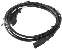 Lanberg CA-C7CA-11CC-0030-BK - Kabel 300cm - Geaarde plug (C16) naar ongeaarde plug (C7) - Zwart