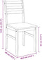 vidaXL - Eetkamerstoelen - 2 - st - massief - hout - rubber - wit