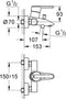 GROHE Feel Badkraan - Mengkraan - 15 cm hartafstand - Chroom