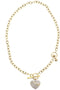 GUESS In My Heart Chain Necklace - Halsketting met harthanger - Verstelbaar 40,5-47,3 cm - Goudkleurig