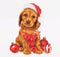 Thea Gouverneur - Borduurpakket met telpatroon - 730A - Voorgesorteerde DMC Garens - Kerst Puppy - Aida - 31 cm x 30 cm - DIY Kit