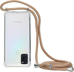Mobiparts Lanyard Case Samsung Galaxy A21s (2020) - Verstelbaar koord - Transparant