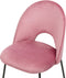 COVELO - Eetkamerstoel set van 2 - Roze - Fluweel