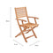 Set van 2 opvouwbare tuinstoelen in eucalyptus FSC - 57,5x56x90cm