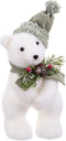 Christmas Kerstversiering Wit Multicolour Plastic Polyfoam Weefsel Beer 13 X 15 X 30 Cm