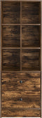 vidaXL - Hoge - Kast - in - Rook - Eik - 45,5x34x127 - cm - Geengineerd - Hout
