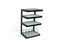 NorStone ESSE HIFI VINYL - Audio meubel - 4 lagen - Zwart met glas