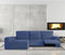 Hoes voor chaise longue met lange armleuning links Eysa JAZ Blauw 180 x 120 x 360 cm