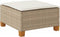 vidaXL - Tuinkruk - met - kussen - 63,5x56x32 - cm - poly - rattan - beige