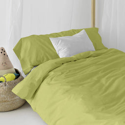 Happy Friday Duvet cover set 2 pieces Basic 180x220 cm (Single) Green