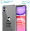 iMoshion iPhone 11 - Hoesje met Koord - Verstelbaar Koord - Zwart / Live Laugh Love