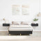 vidaXL - Bedframe - zonder - matras - 135x190 - cm - spaanplaat - zwart