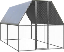 vidaXL - Kippenhok - 2x4x2 - m - gegalvaniseerd - staal