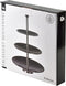 Excellent Houseware Etagere - RVS - 36,5 cm - glanzend - zwart
