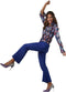 dressforfun Disco queen XXL - verkleedkostuum - tweedelig - blauw