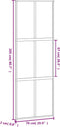 vidaXL - Schuifdeur - 76x205 - cm - gehard - glas - en - aluminium - zwart