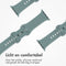 imoshion Siliconen⁺ bandje - Geschikt voor Apple Watch 1, 2, 3, 4, 5, 6, 7, 8, 9, 10 (42 mm), SE - 38/40/41 mm - Groen - S/M