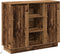vidaXL - Dressoir - met - LED - - - Oud - Hout - 90x32x75 - cm - Gelaagd - Hout