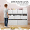 Lestarain Kinderplank met 9 Opbergdozen Wit 92 x 60 x 30 cm