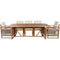 Tafel met stoelen Home ESPRIT Bruin Touw Eucalyptushout 230 x 100 x 75 cm