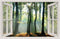 Customize it - Tuindoek raam lichtinval bos 210x140cm