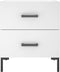 vidaXL - Nachtkastjes - 2 - st - 40x35x47,5 - cm - bewerkt - hout - wit