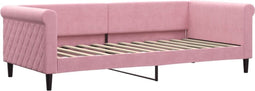 vidaXL - Slaapbank - 90x200 - cm - fluweel - roze