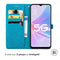 iMoshion Hoesje Geschikt voor Oppo A58 Hoesje Met Pasjeshouder - iMoshion Mandala Bookcase - Turquoise
