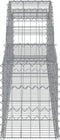 vidaXL - Schanskorven - 17 - st - gewelfd - 300x30x40/60 - cm - gegalvaniseerd - ijzer