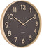 Wall clock Pure wood grain black