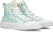 GUESS Ederla Hi - Hoge sneakers - Wit canvas met blauwe opdruk - Blauw - Maat 40