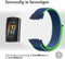 imoshion Nylon bandje - Geschikt voor Fitbit Charge 6, Charge 5 - Blauw - L