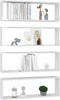 vidaXL - Wandschappen - kubus - 4 - st - 80x15x26,5 - cm - spaanplaat - hoogglans - wit
