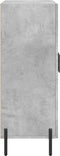 vidaXL - Dressoir - 69,5x34x90 - cm - bewerkt - hout - betongrijs
