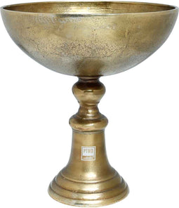 PTMD Tamor Ronde Schaal Op Voet - H26 x Ø25 cm - Aluminium - Koper