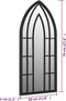 vidaXL - Spiegel - 70x30 - cm - ijzer - zwart