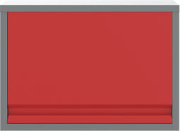vidaXL - Wandgemonteerde - Gereedschapskast - met - Gasveerdeur - Rood, - 50x25x35 - cm