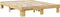 vidaXL - Bedframe - zonder - matras - 140x190 - cm - massief - hout - eiken