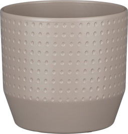 Mica Decorations Nola Bloempot - 17x17x16 cm - Keramiek - Taupe