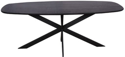 StarFurn Eettafel Ferris Eiken Deens Ovaal 200cm Zwart