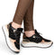 PS Poelman CHARU - Dames sneakers - Vetersluiting chunky zool 4 cm - Beige