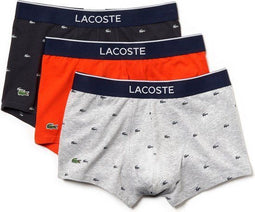 Lacoste Heren 3-pack Trunk - Regular fit - Grijs - Rood - Navy (3-pack)