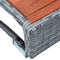 vidaXL Spatrap 92x45x25 cm poly rattan grijs
