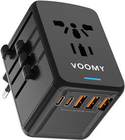 Voomy VY3011 - Universele Reisstekker 35W - 5 USB-poorten - Zwart