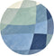Rhythmic Tides Indigo Round Vloerkleed - 200 rond - Rond - Laagpolig,Rond Tapijt - Modern - Meerkleurig