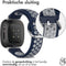 imoshion Siliconen sport bandje - Geschikt voor Fitbit Versa 4, Versa 3, Sense 2, Sense - Blauw - One Size