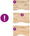 vidaXL - Bureaublad - rechthoekig - 80x50x2,5 - cm - onbehandeld - eikenhout