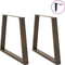 vidaXL - Eettafelpoten - 2 - st - V-vormig - 80x(72-73,3) - cm - staal - naturel