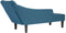 vidaXL - Chaise - longue - met - rechterarmleuning - fluweel - blauw
