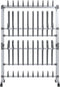 vidaXL - Schoenenrek - met - wieltjes - 89x27x120 - cm - zilverkleurig
